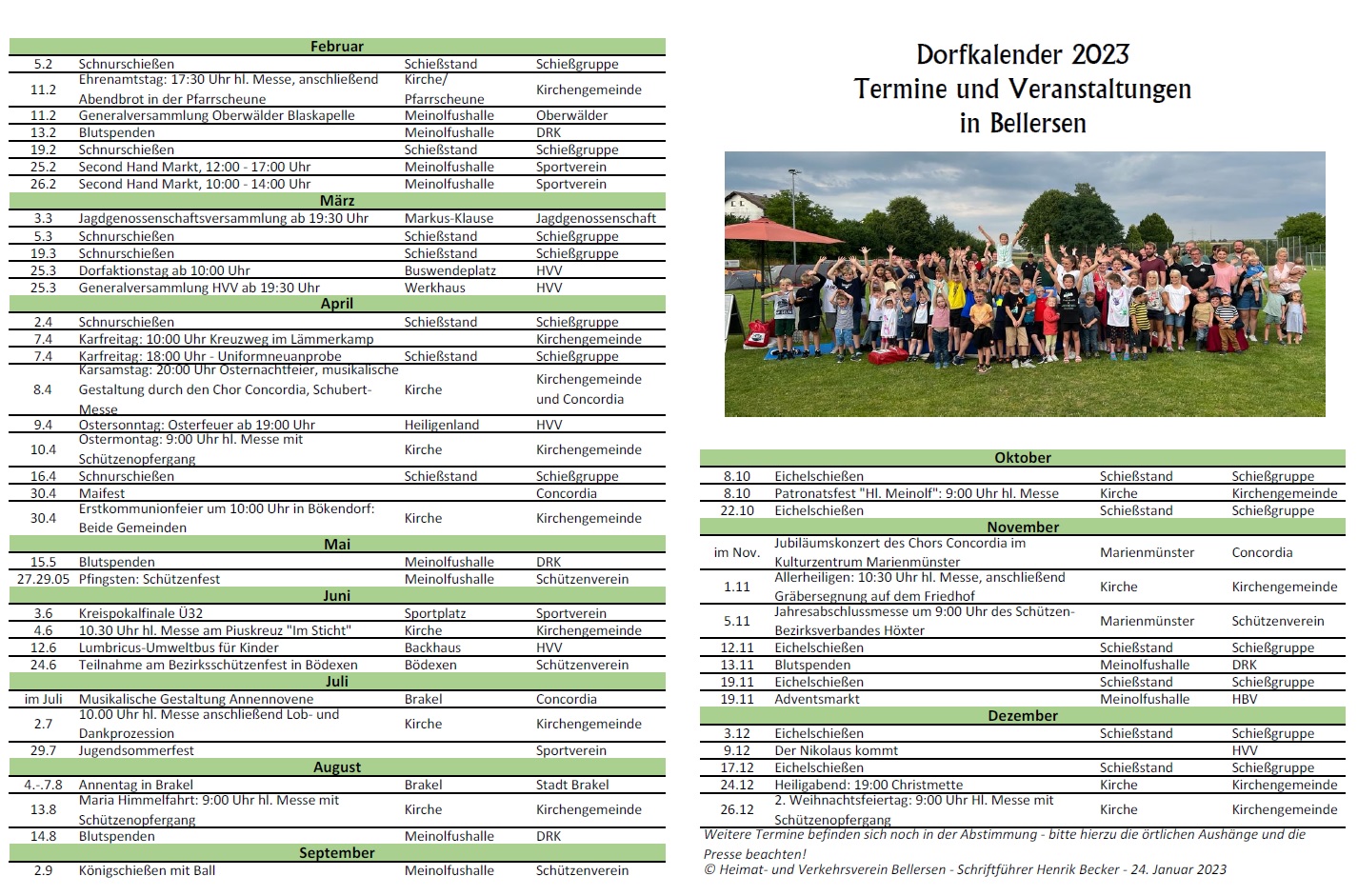 Dorfkalender 2023